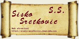 Sisko Sretković vizit kartica